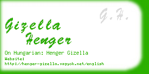 gizella henger business card